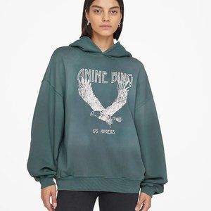 Ash Hoodie Eagle Faded Emerald Green